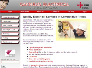 Oakmead Electrical website design