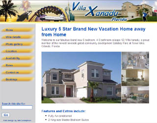 Villa Xanadu website